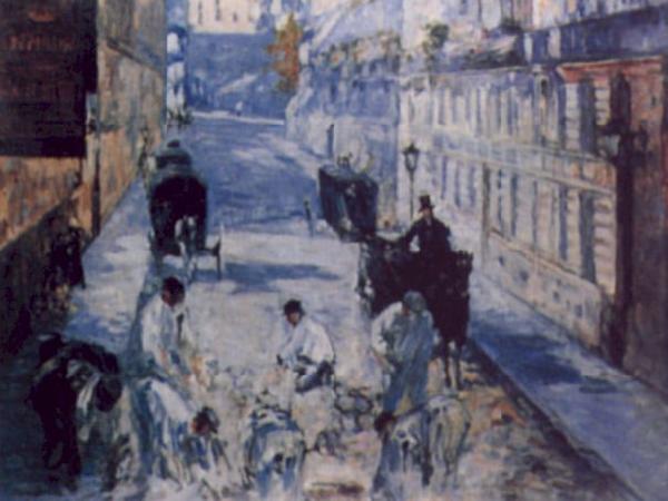 Edouard Manet La Rue Mosnier aux Paveurs China oil painting art
